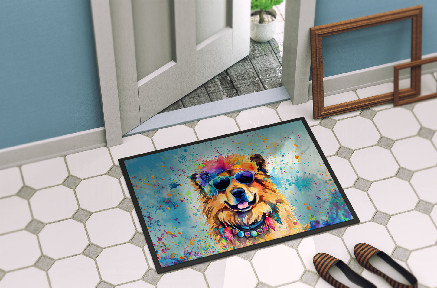 Chow Chow Hippie Dawg Doormat