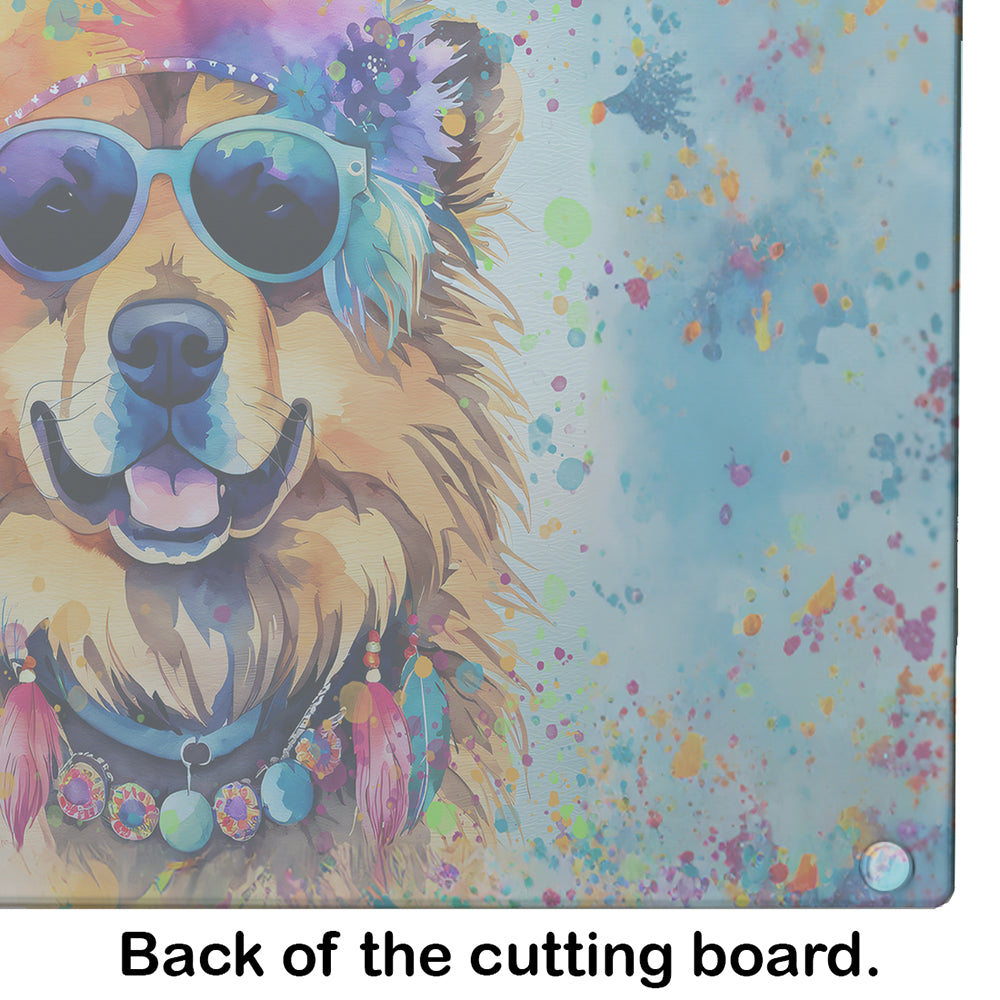 Chow Chow Hippie Dawg Glass Cutting Board