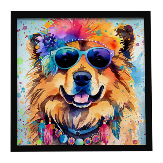 Buy this Chow Chow Hippie Dawg Framed Metal Print