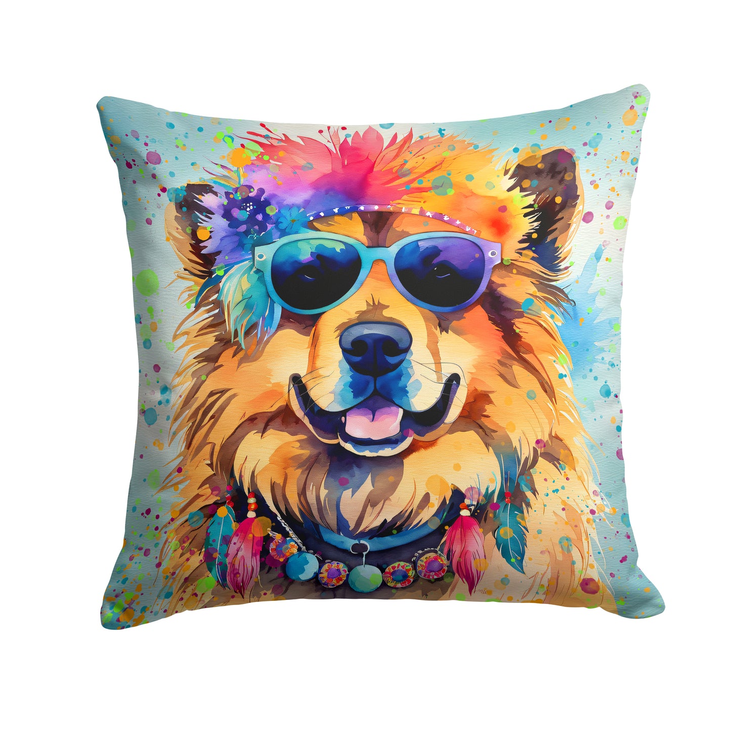 Buy this Chow Chow Hippie Dawg Throw Pillow