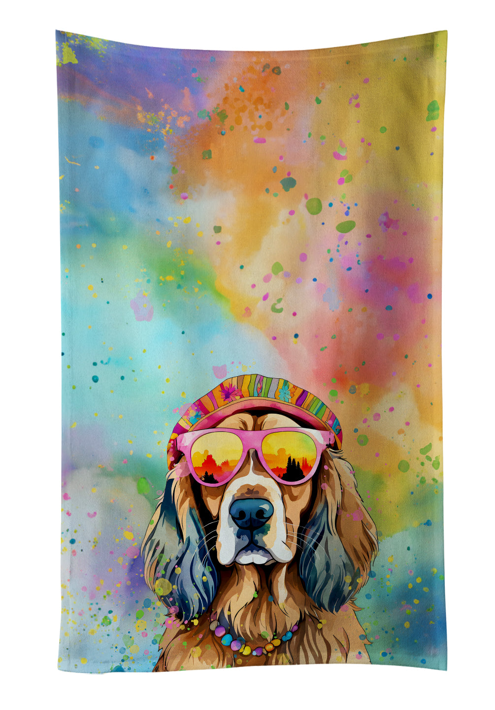 Buy this Cocker Spaniel Hippie Dawg Kitchen Towel