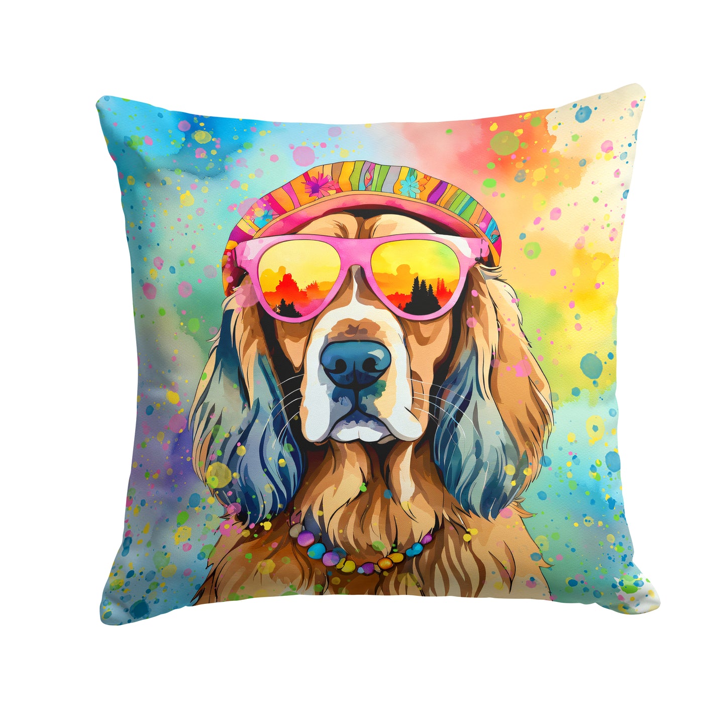 Buy this Cocker Spaniel Hippie Dawg Throw Pillow