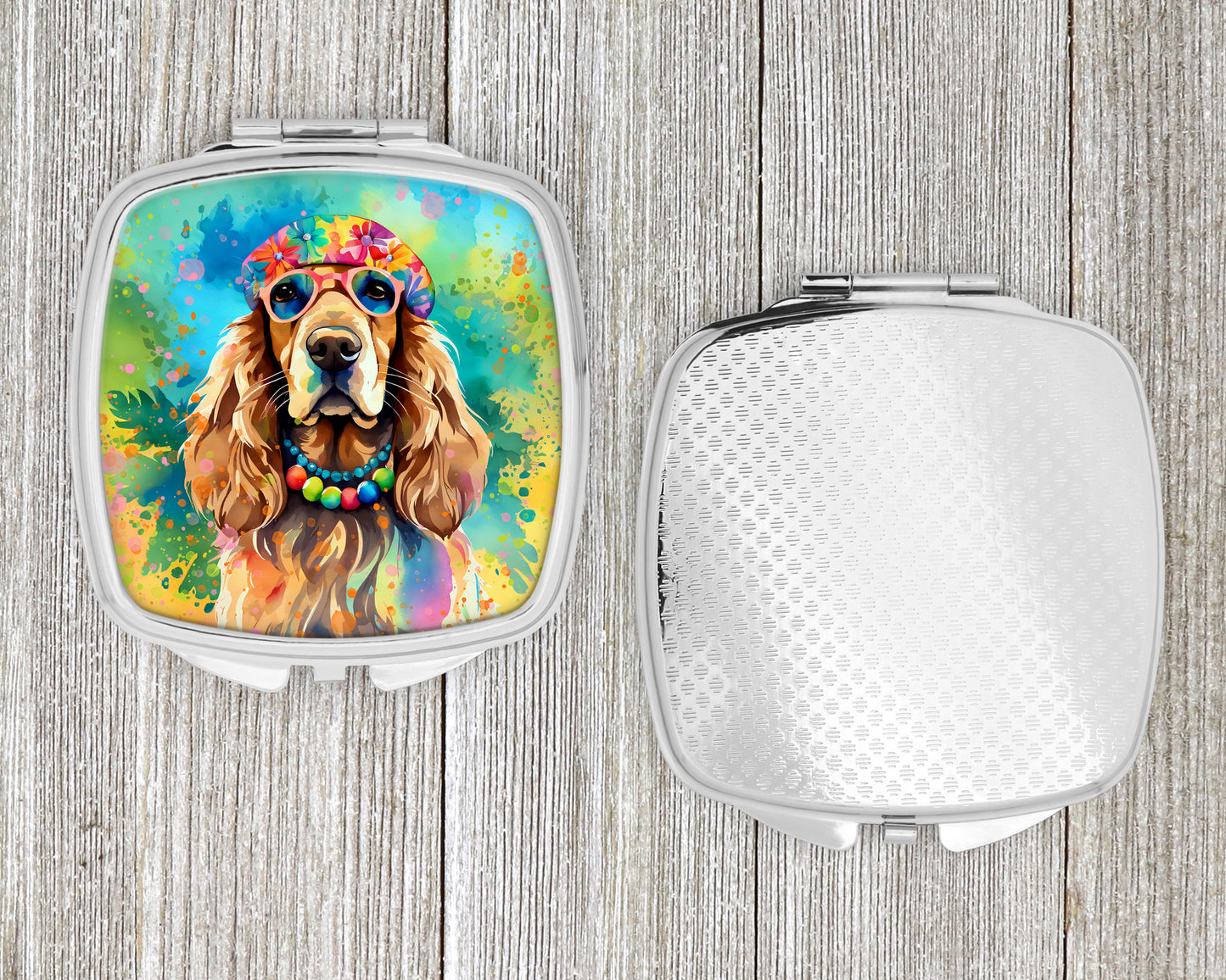 Cocker Spaniel Hippie Dawg Compact Mirror