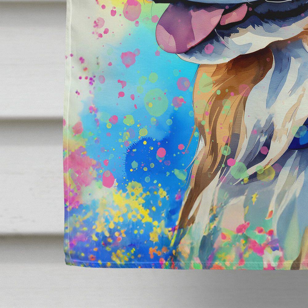 Collie Hippie Dawg House Flag