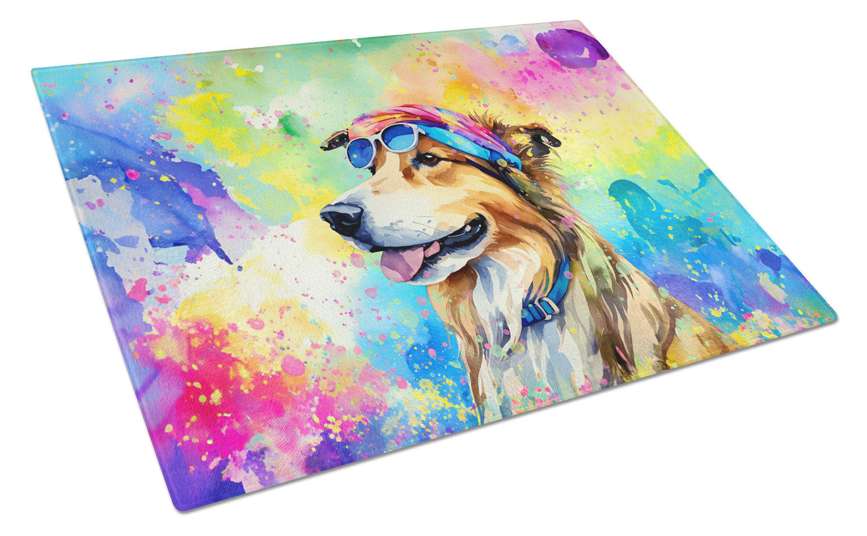 Buy this Collie Hippie Dawg Glass Cutting Board