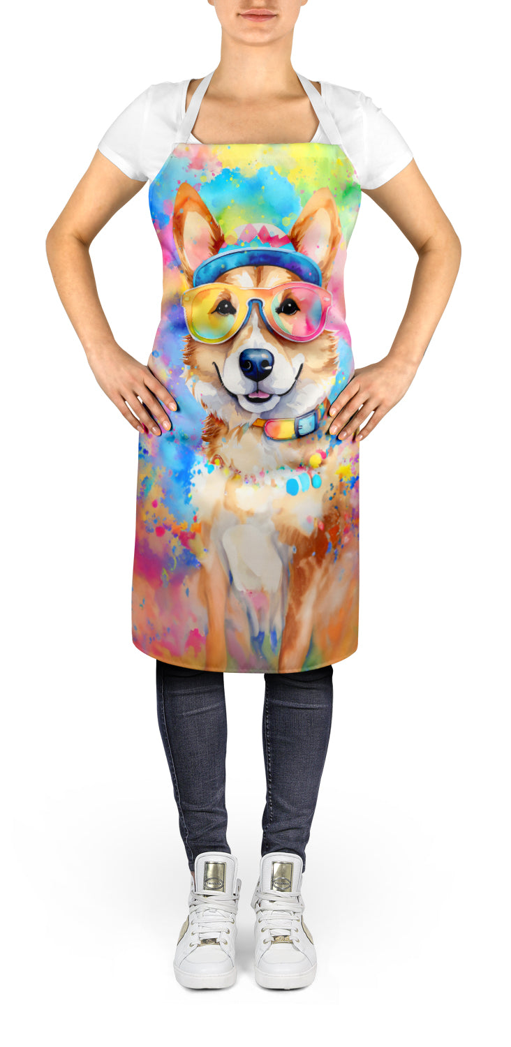 Corgi Hippie Dawg Apron