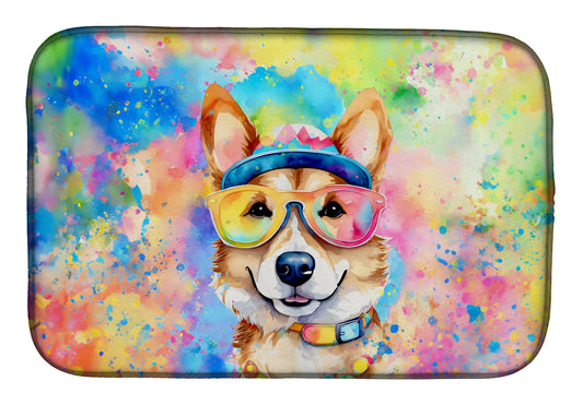 Buy this Corgi Hippie Dawg Dish Drying Mat