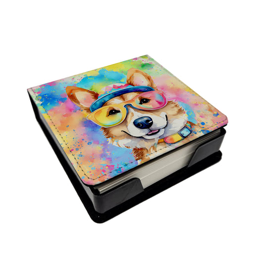 Buy this Corgi Hippie Dawg PU Leather Note Paper Holder