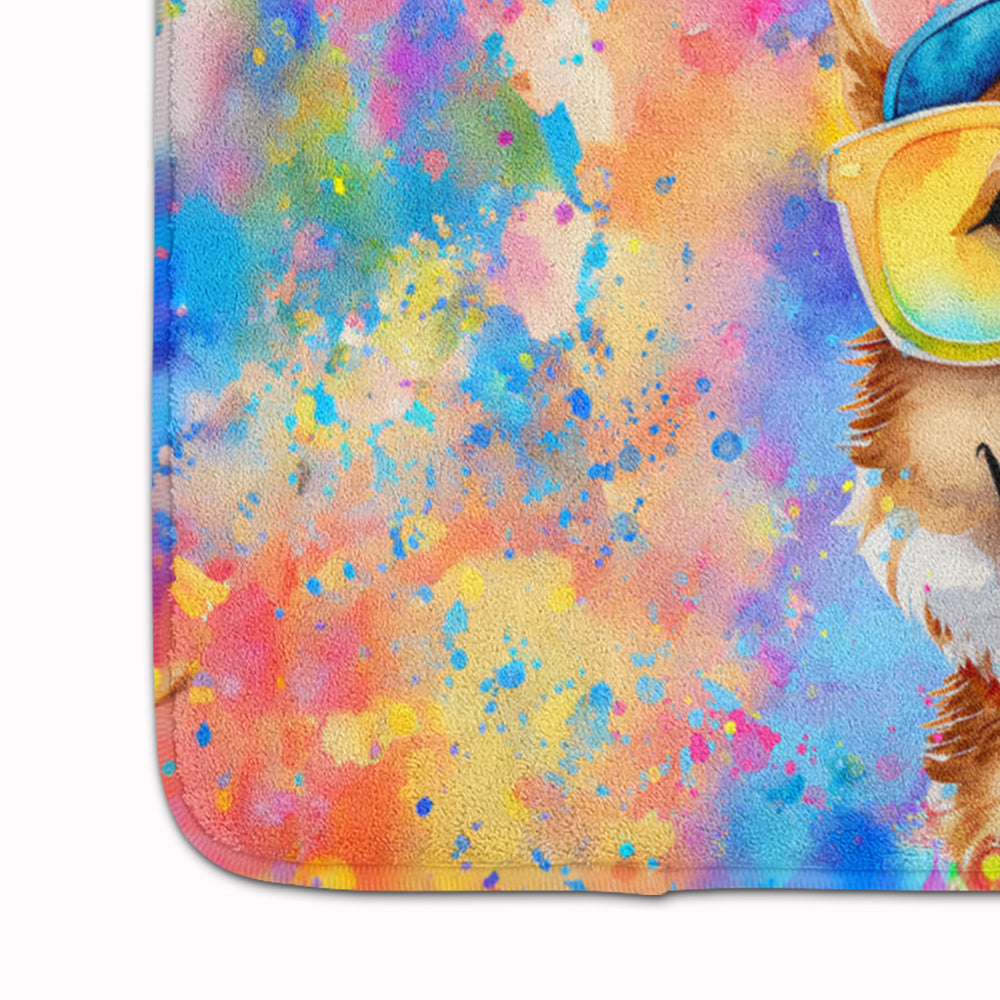 Corgi Hippie Dawg Memory Foam Kitchen Mat