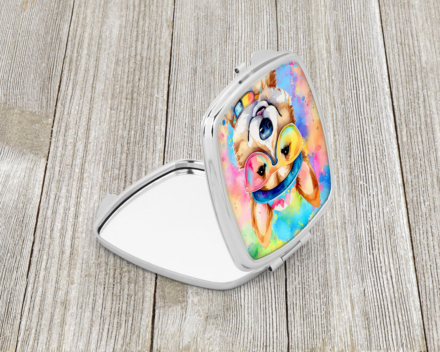 Corgi Hippie Dawg Compact Mirror