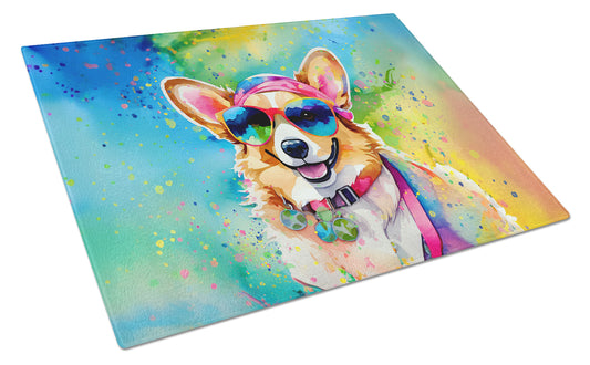 Buy this Corgi Hippie Dawg Glass Cutting Board