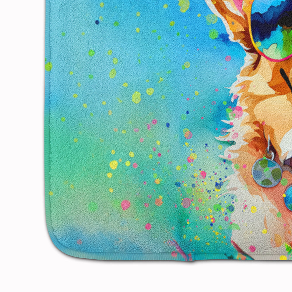 Corgi Hippie Dawg Memory Foam Kitchen Mat