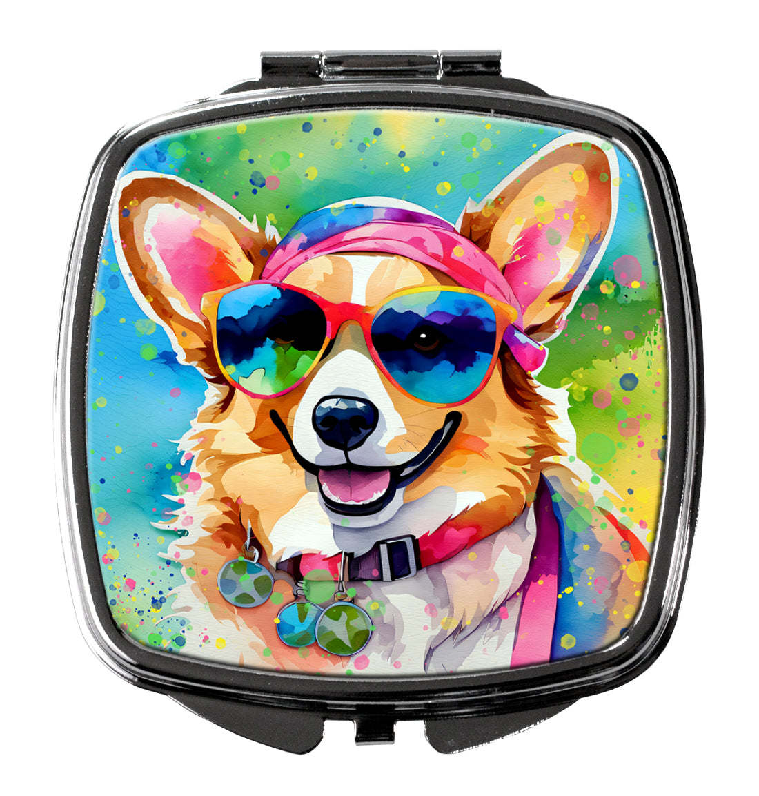 Buy this Corgi Hippie Dawg Compact Mirror