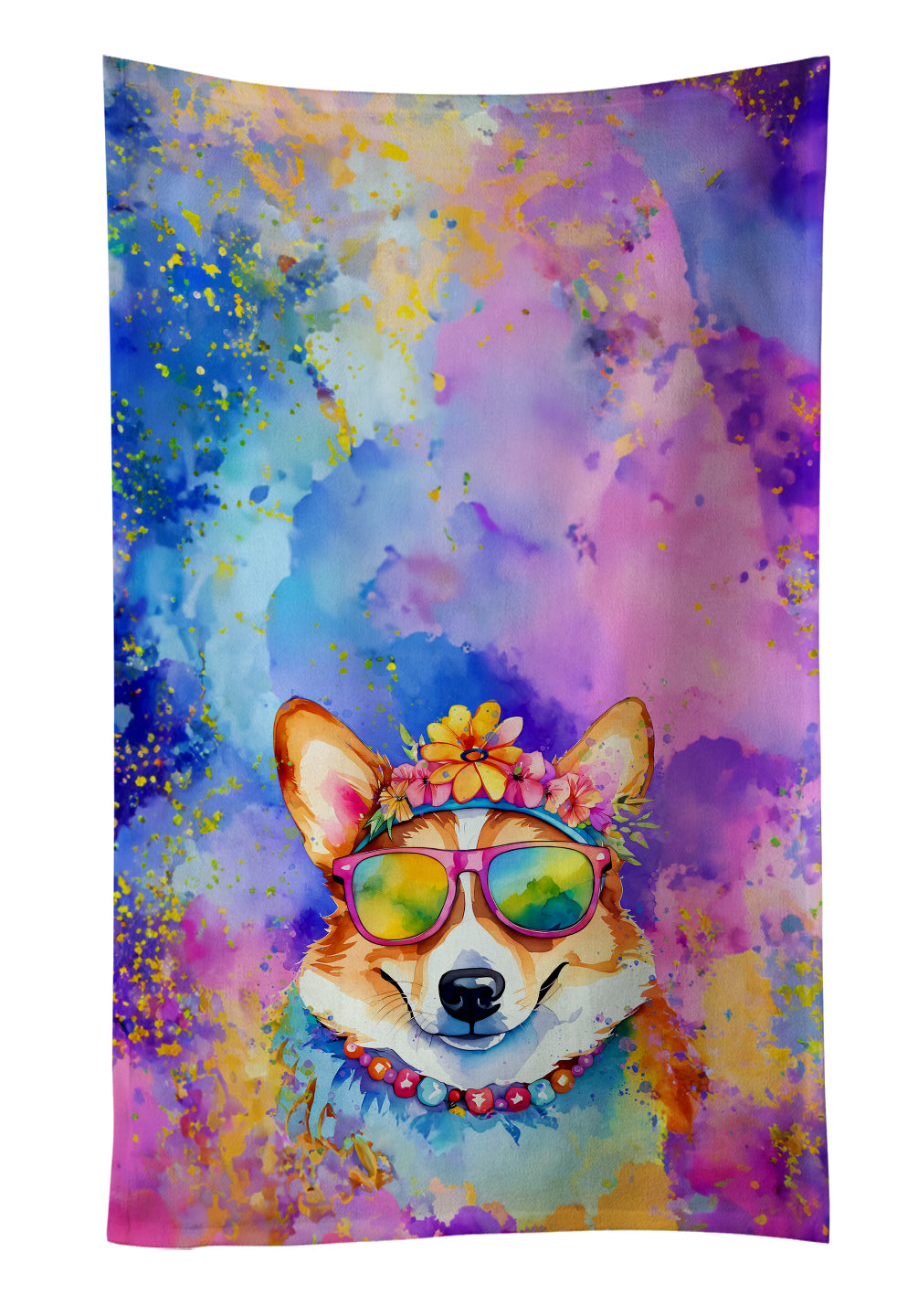 Buy this Corgi Hippie Dawg Kitchen Towel