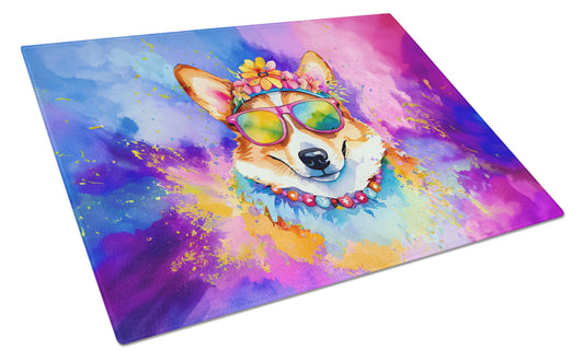 Buy this Corgi Hippie Dawg Glass Cutting Board