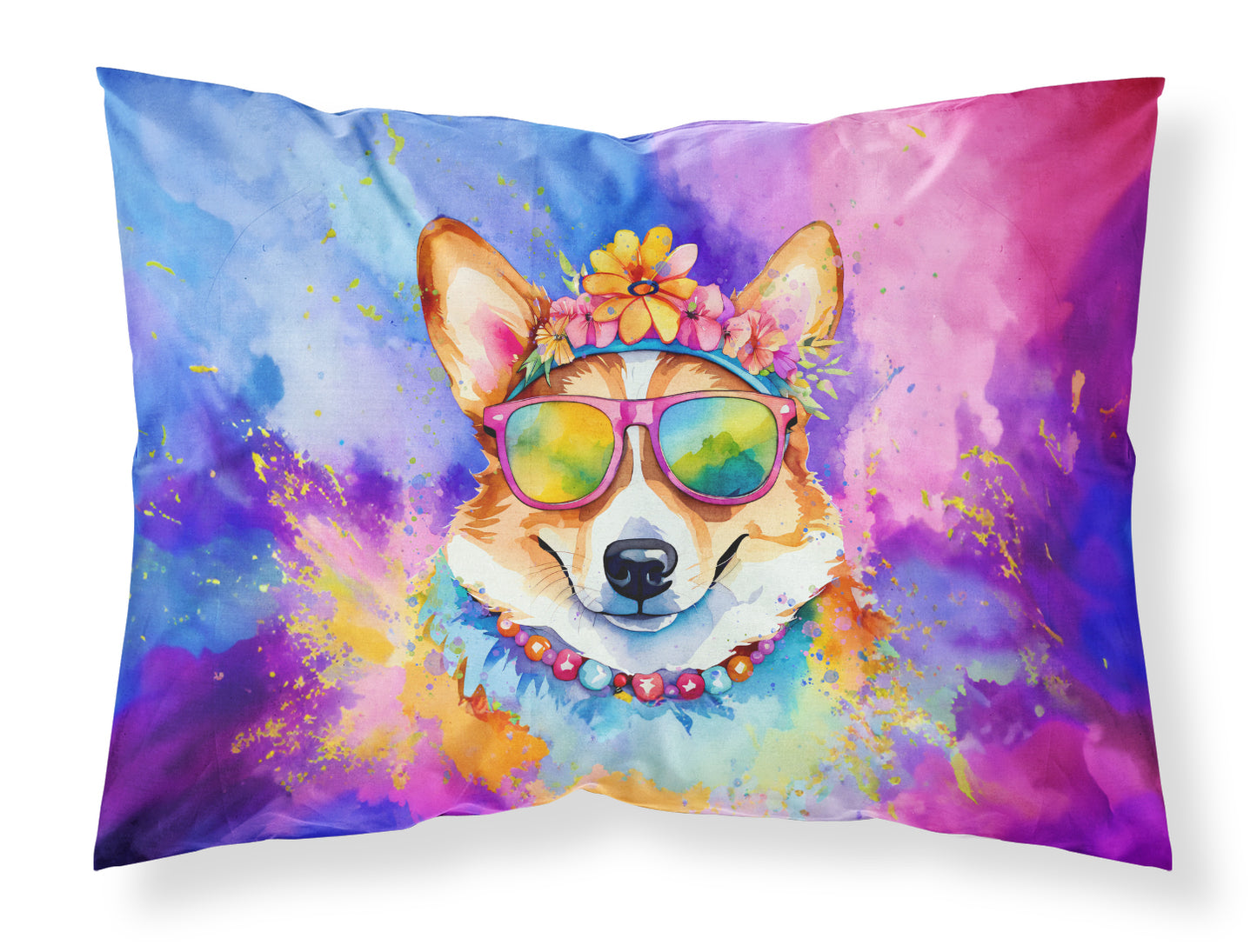 Buy this Corgi Hippie Dawg Standard Pillowcase