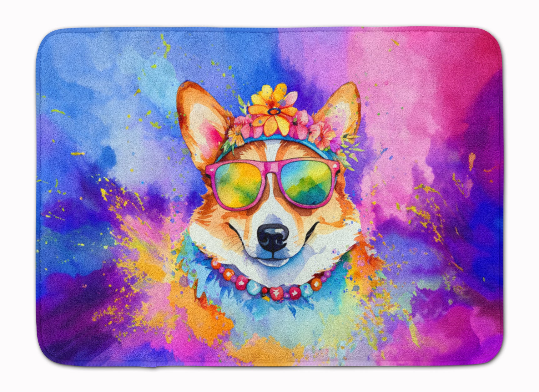 Buy this Corgi Hippie Dawg Memory Foam Kitchen Mat