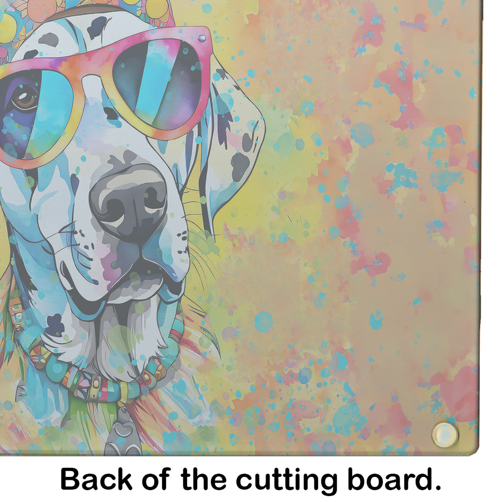 Dalmatian Hippie Dawg Glass Cutting Board