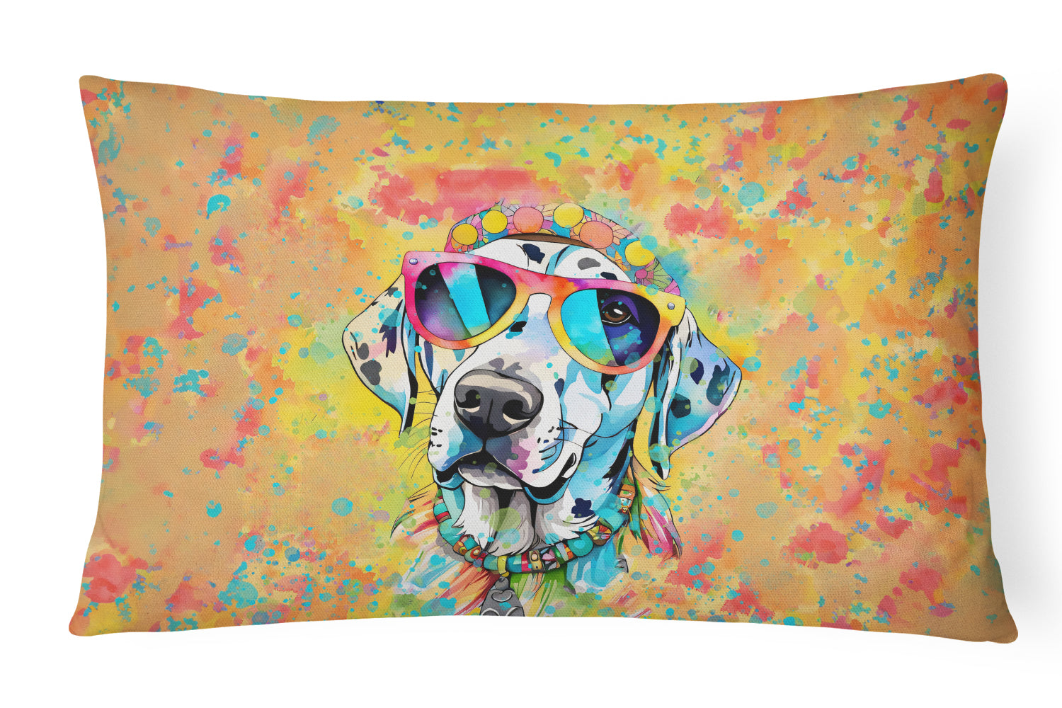 Buy this Dalmatian Hippie Dawg Throw Pillow