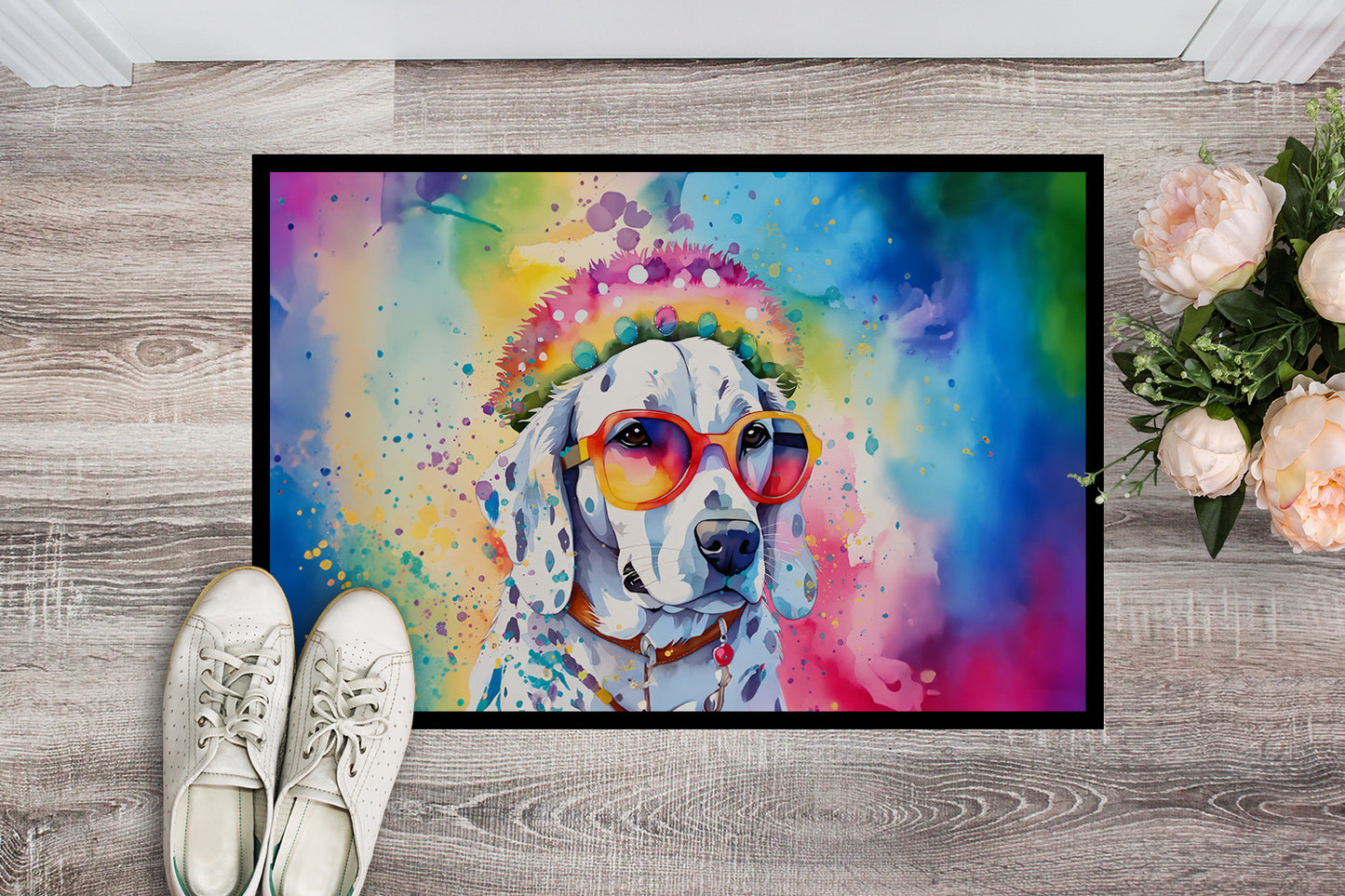 Dalmatian Hippie Dawg Doormat