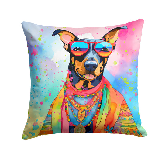 Buy this Doberman Pinscher Hippie Dawg Throw Pillow