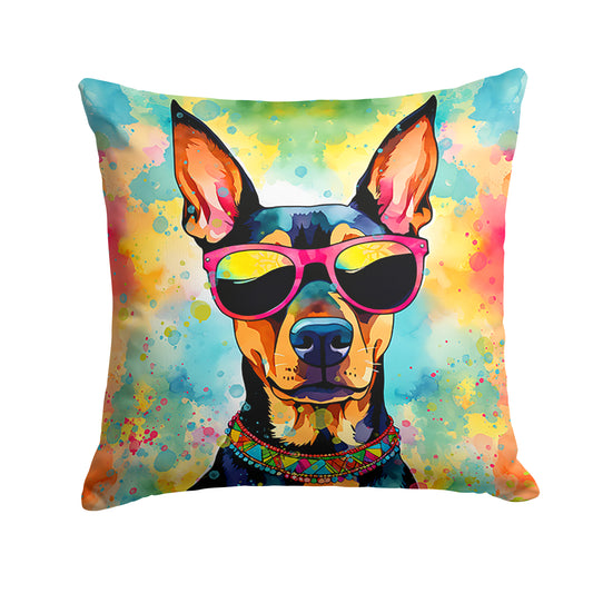 Buy this Doberman Pinscher Hippie Dawg Throw Pillow