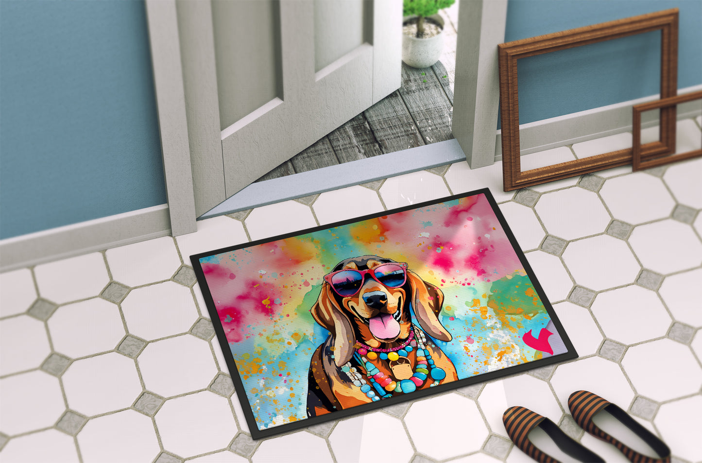 Doberman Pinscher Hippie Dawg Doormat