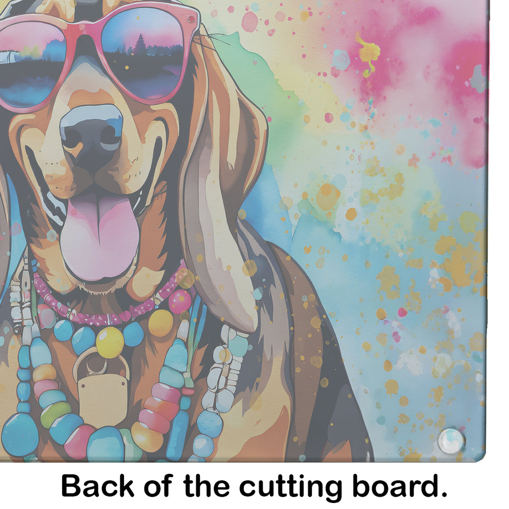 Doberman Pinscher Hippie Dawg Glass Cutting Board