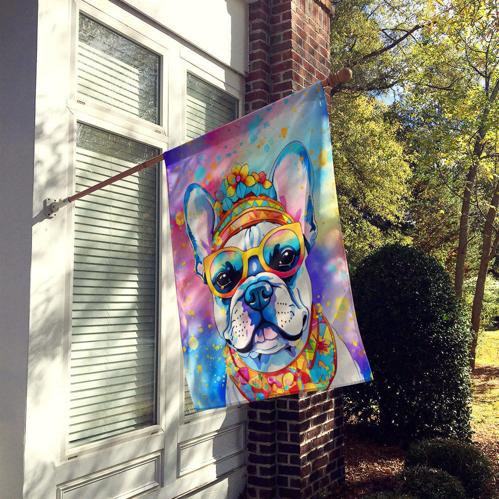 French Bulldog Hippie Dawg House Flag