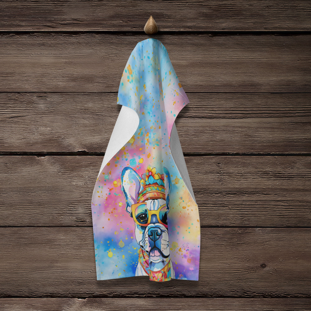 French Bulldog Hippie Dawg Kitchen Towel