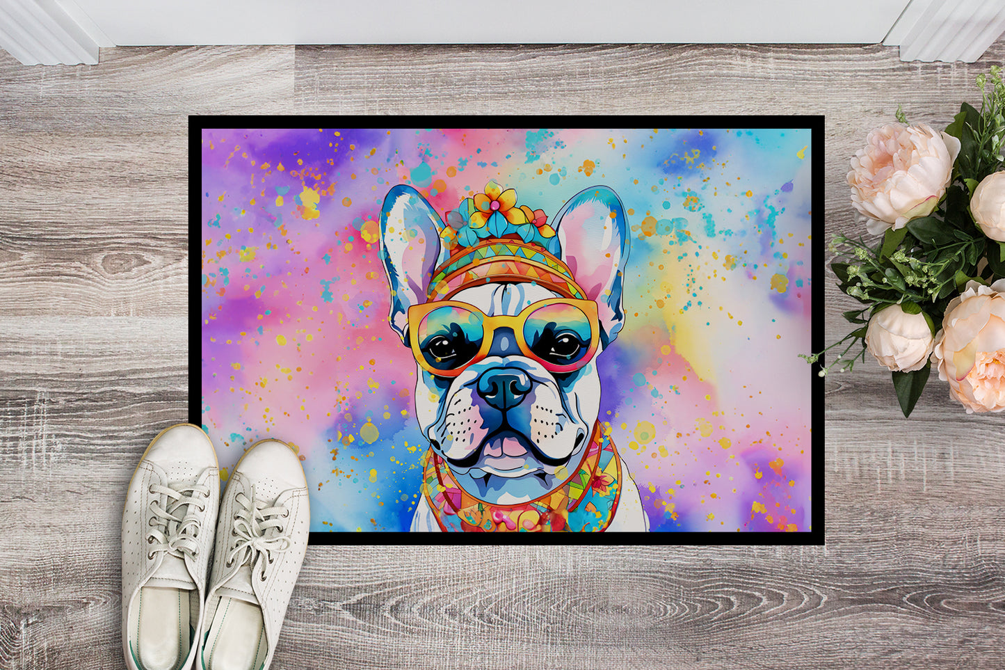 French Bulldog Hippie Dawg Doormat