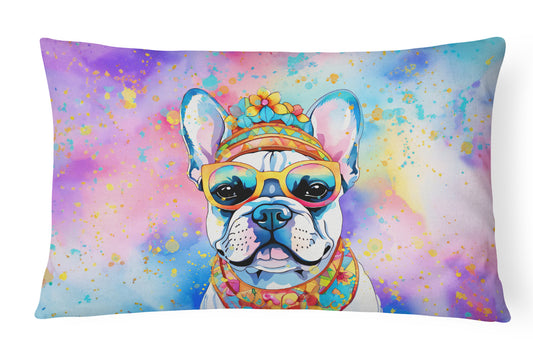 Buy this French Bulldog Hippie Dawg Throw Pillow