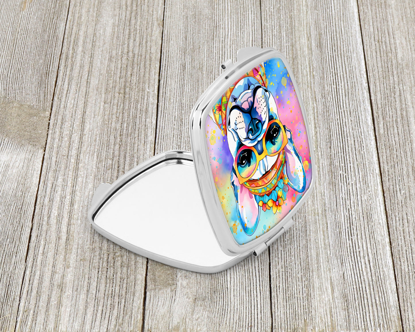 French Bulldog Hippie Dawg Compact Mirror