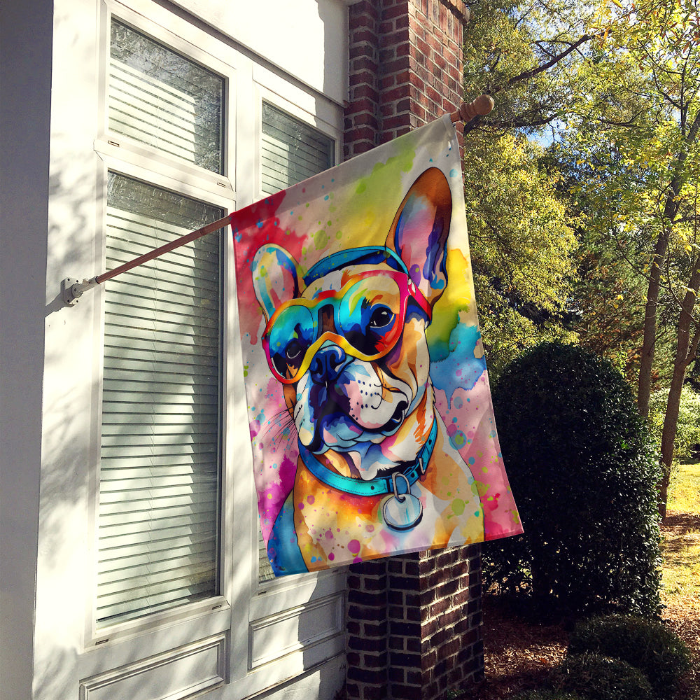 French Bulldog Hippie Dawg House Flag