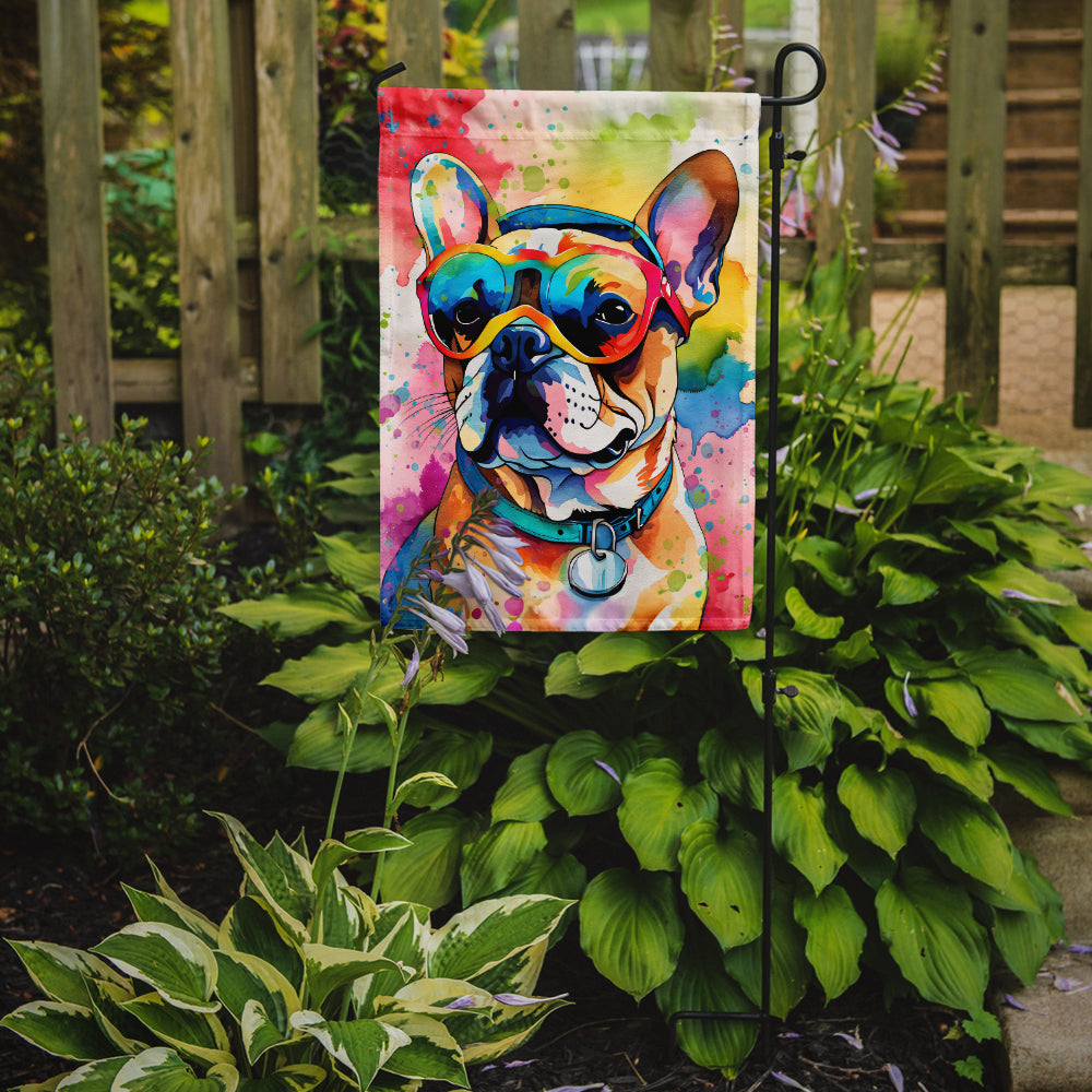 French Bulldog Hippie Dawg Garden Flag