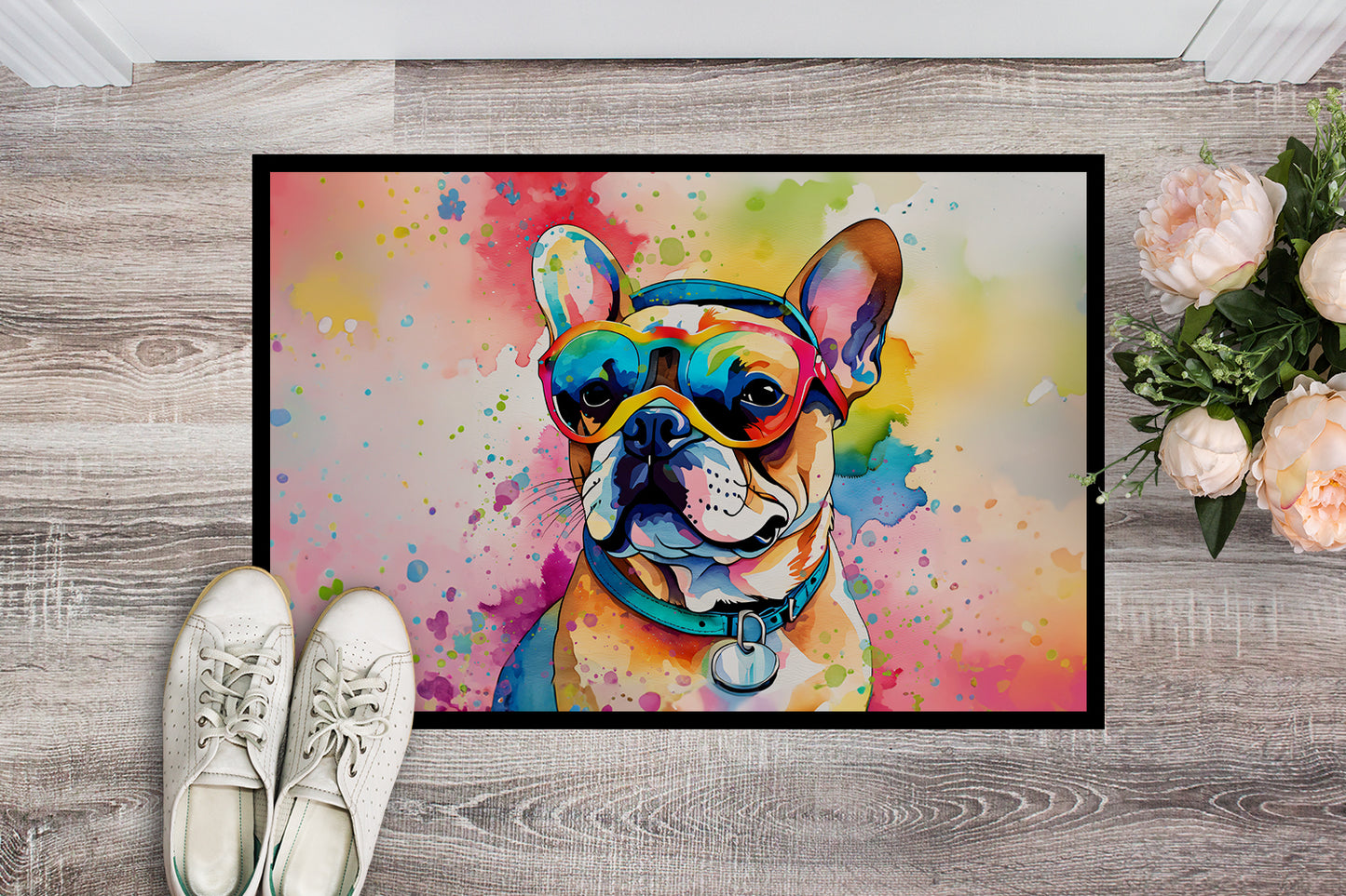 French Bulldog Hippie Dawg Doormat