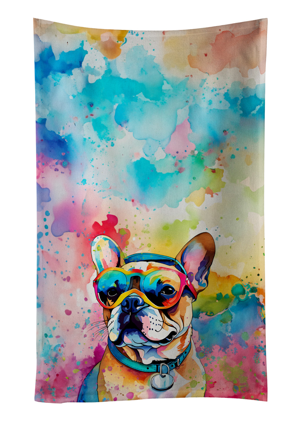 Buy this French Bulldog Hippie Dawg Kitchen Towel