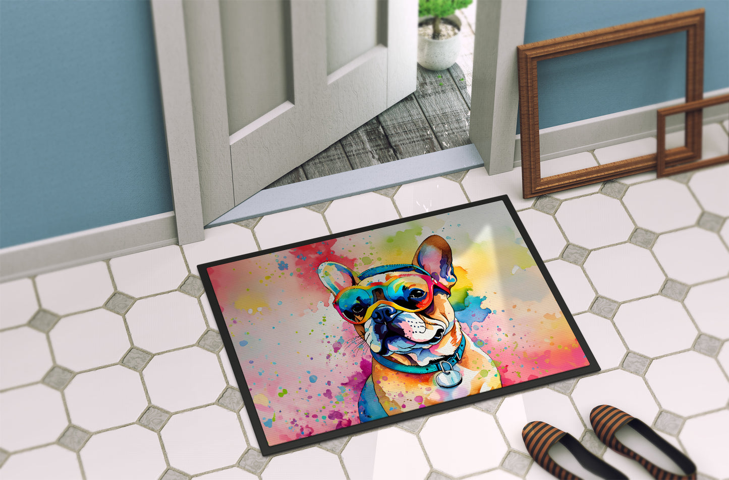 French Bulldog Hippie Dawg Doormat