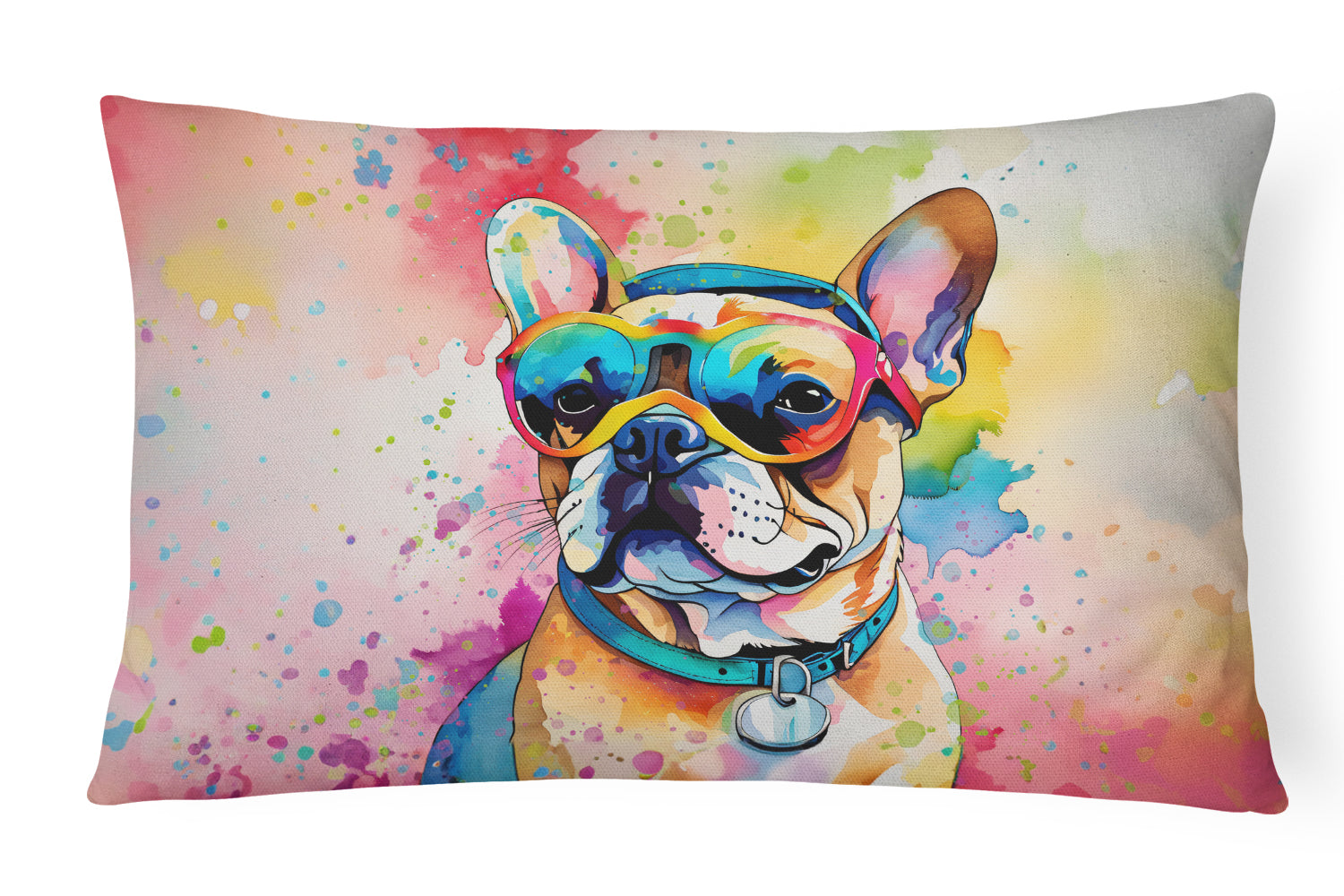 Buy this French Bulldog Hippie Dawg Throw Pillow