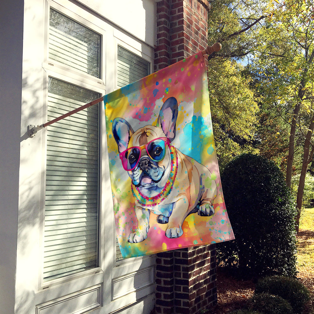 French Bulldog Hippie Dawg House Flag