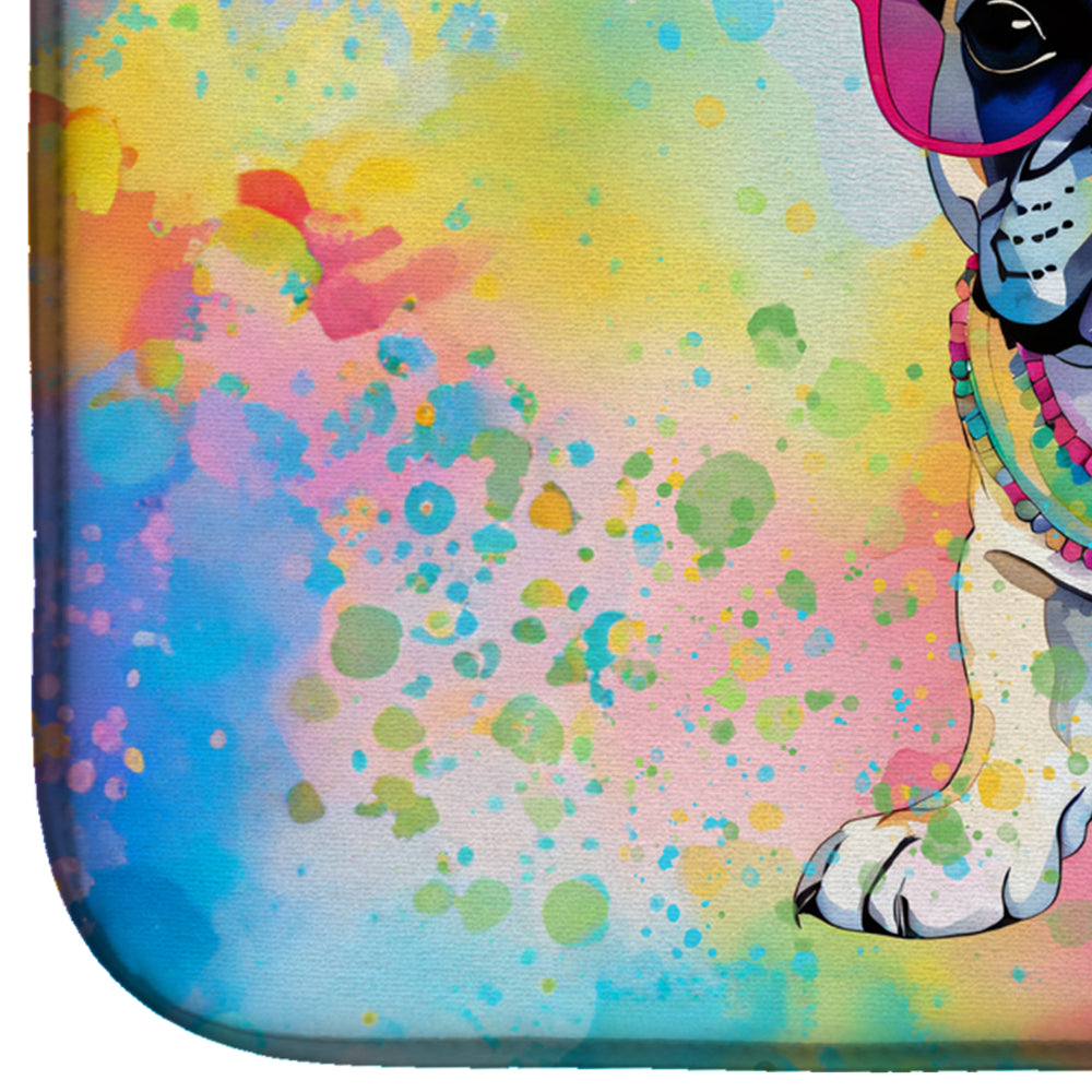 French Bulldog Hippie Dawg Dish Drying Mat