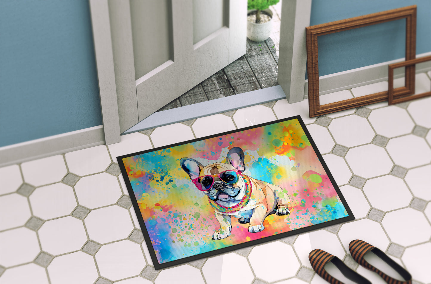 French Bulldog Hippie Dawg Doormat