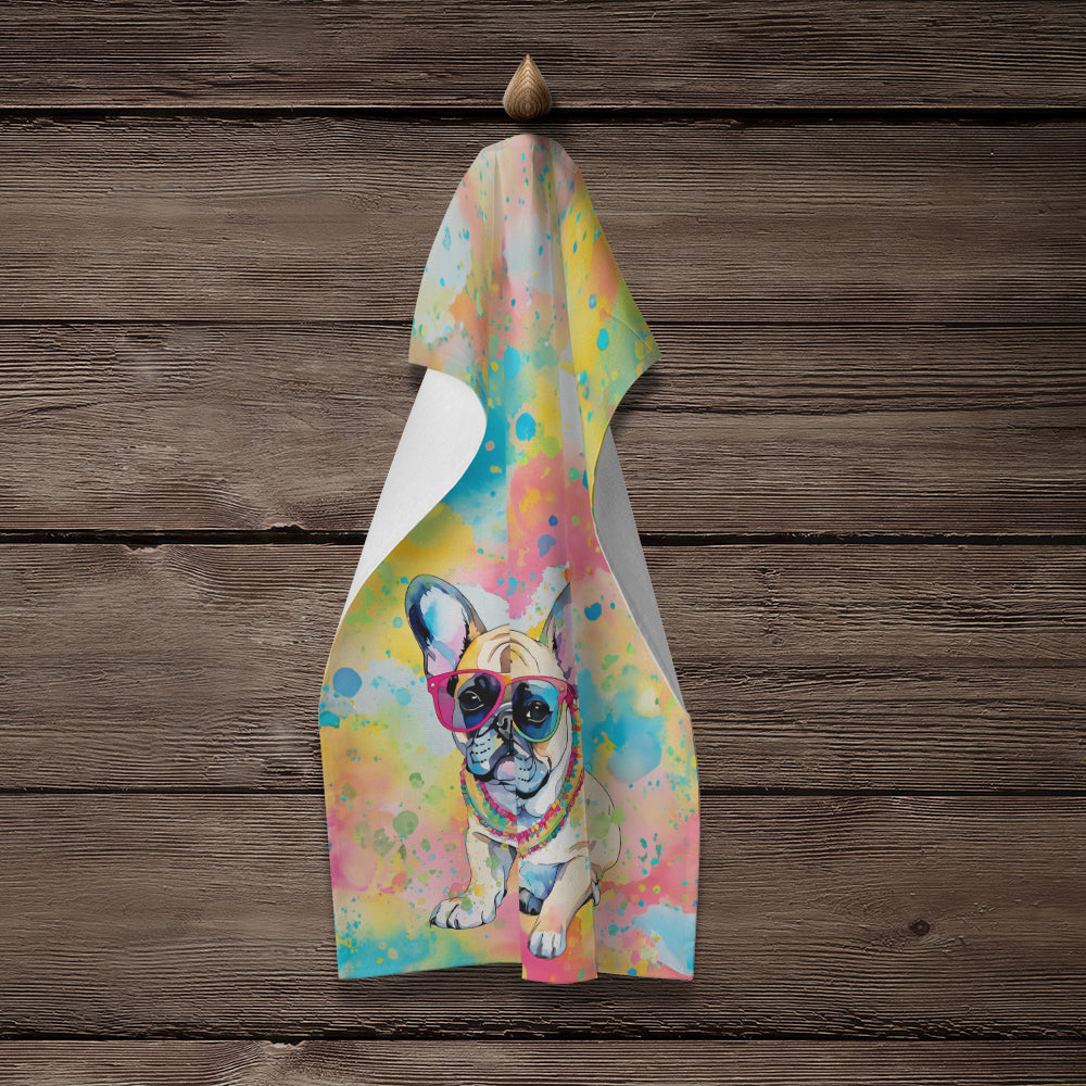 French Bulldog Hippie Dawg Kitchen Towel