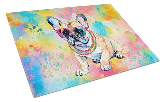 Buy this French Bulldog Hippie Dawg Glass Cutting Board