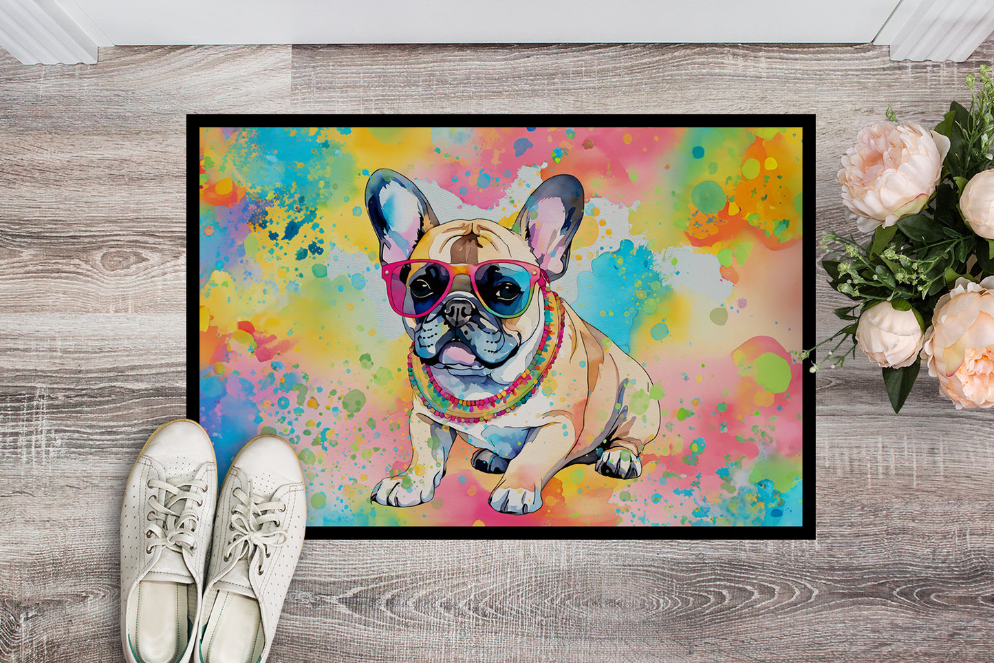 French Bulldog Hippie Dawg Doormat