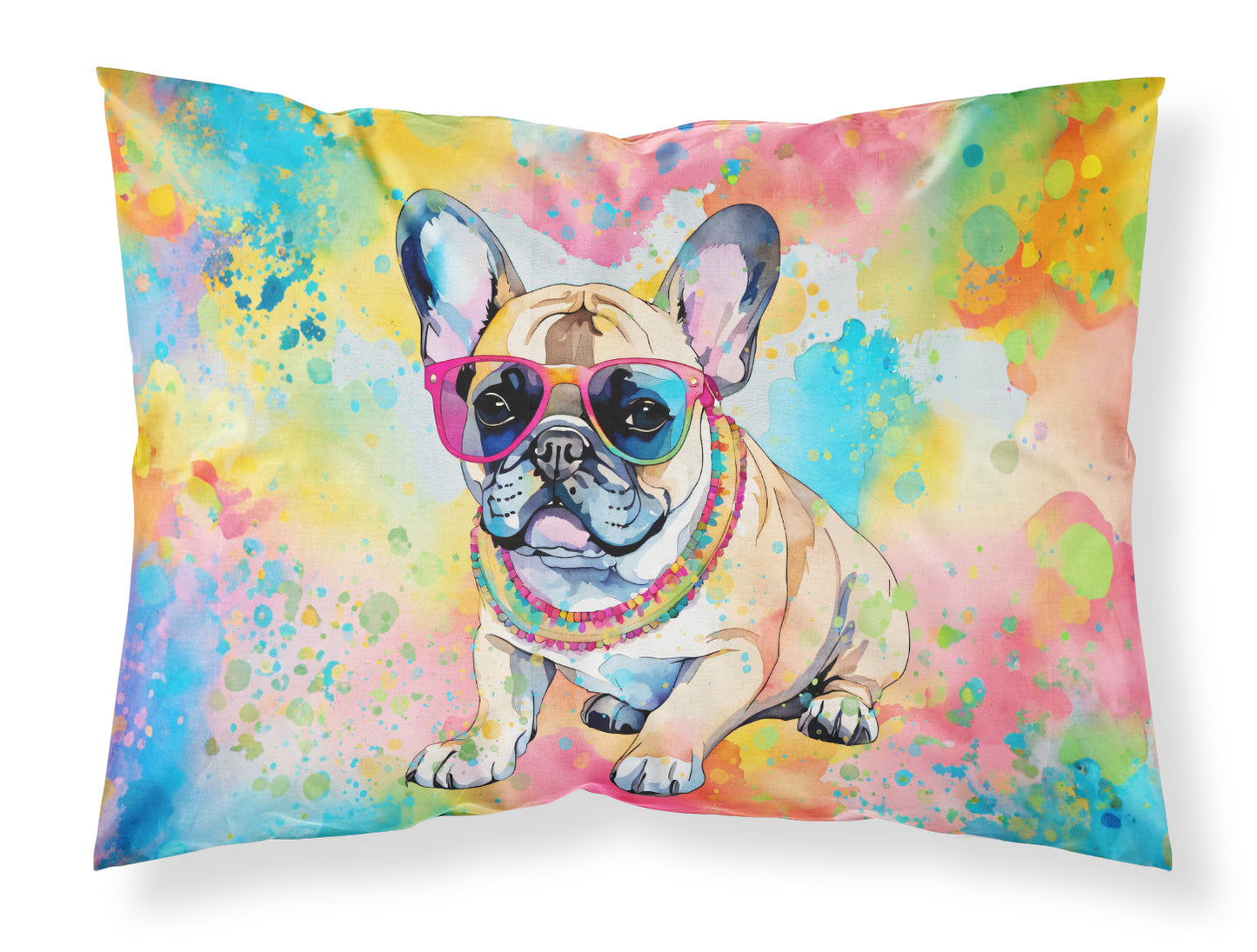 Buy this French Bulldog Hippie Dawg Standard Pillowcase