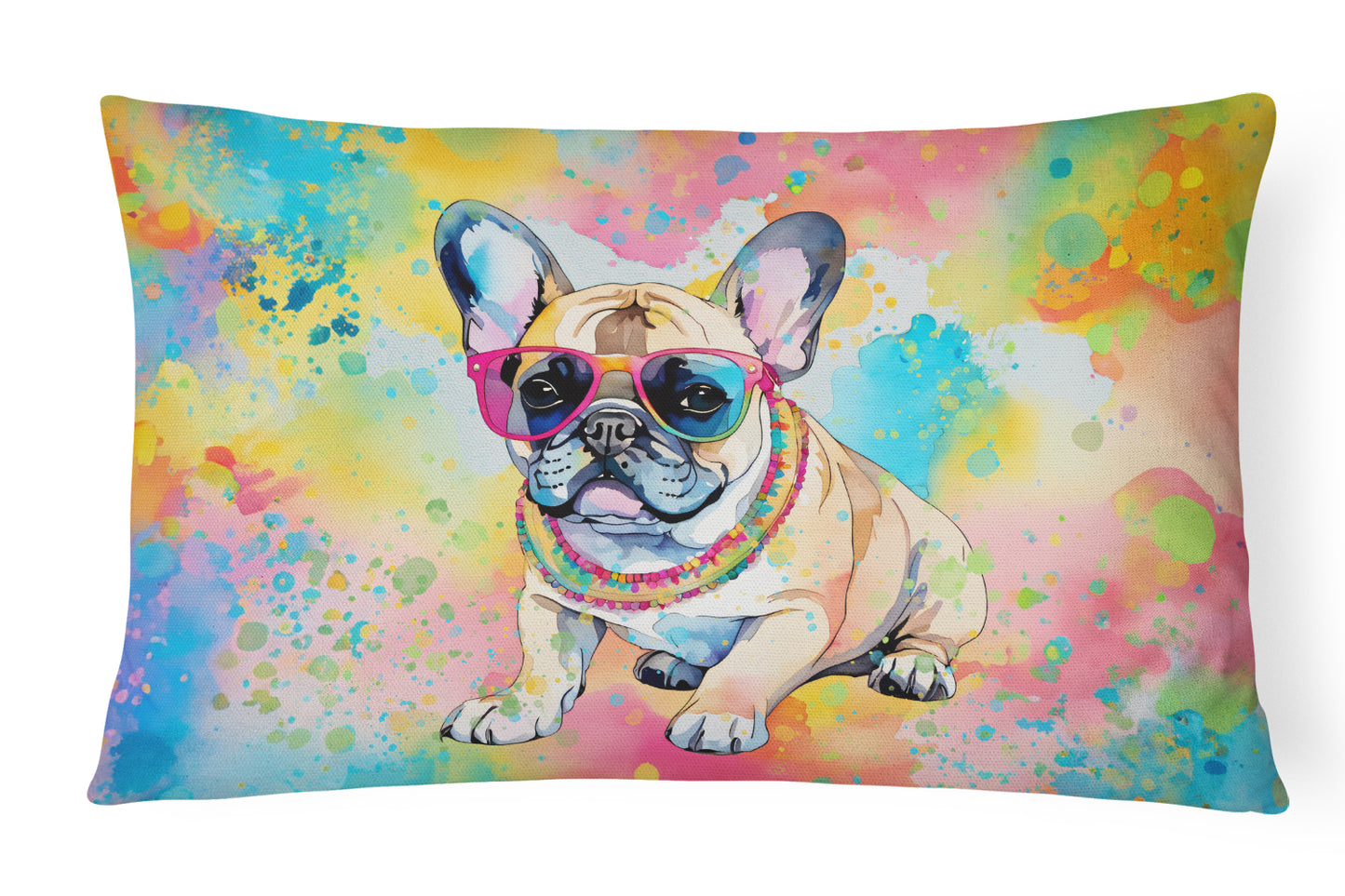 Buy this French Bulldog Hippie Dawg Throw Pillow