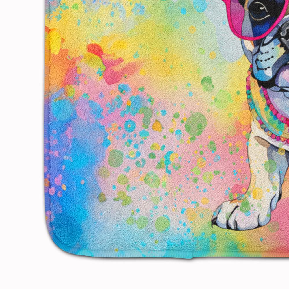 French Bulldog Hippie Dawg Memory Foam Kitchen Mat