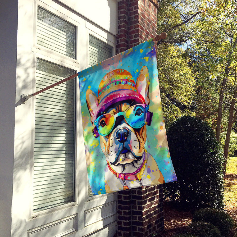 French Bulldog Hippie Dawg House Flag