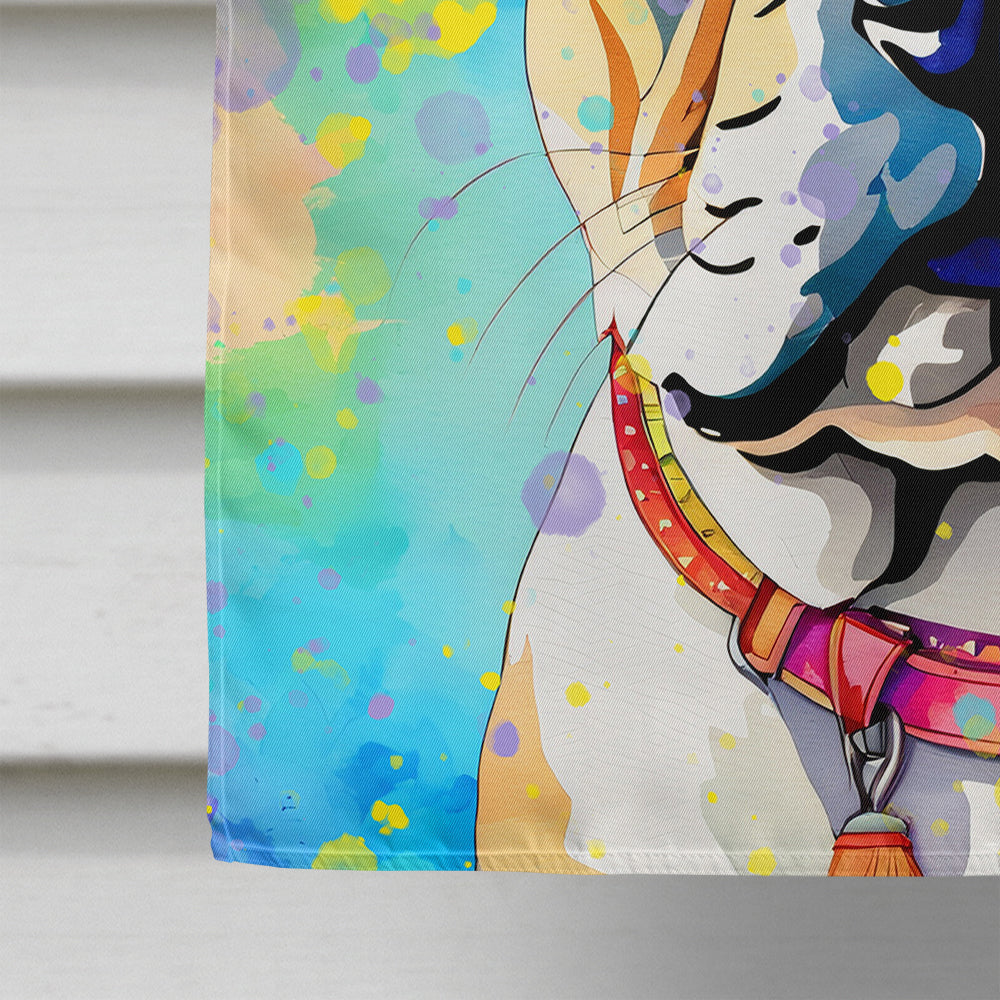 French Bulldog Hippie Dawg House Flag